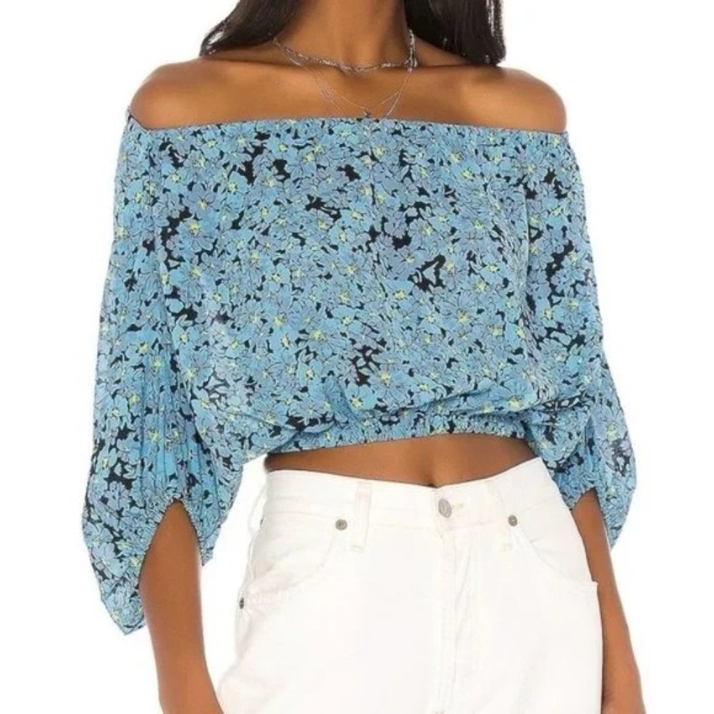 L'Academie The Lorie Off The Shoulder Cropped Top NWT - Revolve